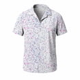 thumbnail image 5 of Cllios Mens Hawaiian Shirts Big and Tall Tropical Graphic Beach Tops Quick Dry Lapel Collared Short Sleeve T-shirts Cotton Button Down Bowling Shirts S-4XL, 5 of 8