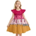 thumbnail image 1 of Robes d'Été pour Filles Décontractées Sans Manches à Col Rond, Manches Volantées, Robe de Jeu pour Tout-Petits et Enfants pour l'Extérieur, le Quotidien et les Activités Scolaires, 1 of 4