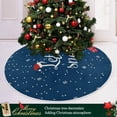 thumbnail image 5 of SKYSONIC Christmas Christmas Tree Skirt Home Decoration Large Round Christmas Tree Skirt for Holiday Party Home Christmas Day Ornaments 47.2 Inch, 5 of 6