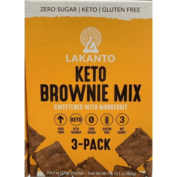 Lakanto Keto Brownie Mix 9 7oz Pack of 3 Walmart com Walmart com