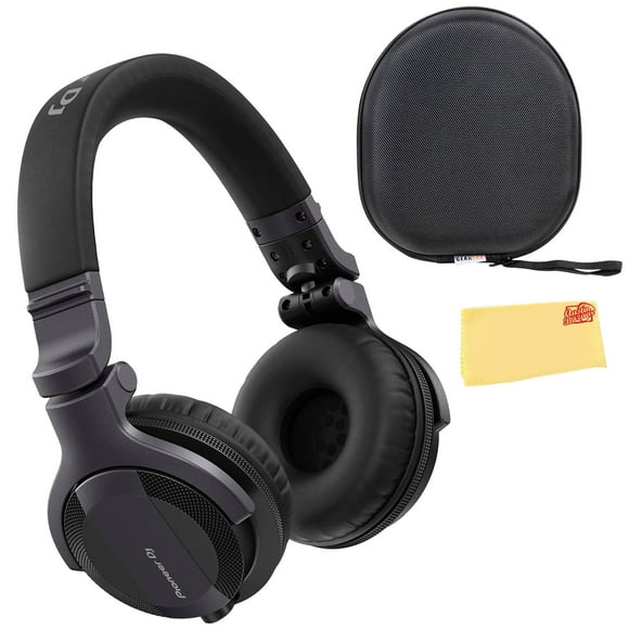 Auriculares DJ Pioneer DJ HDJ-CUE1 negros con funda y tela