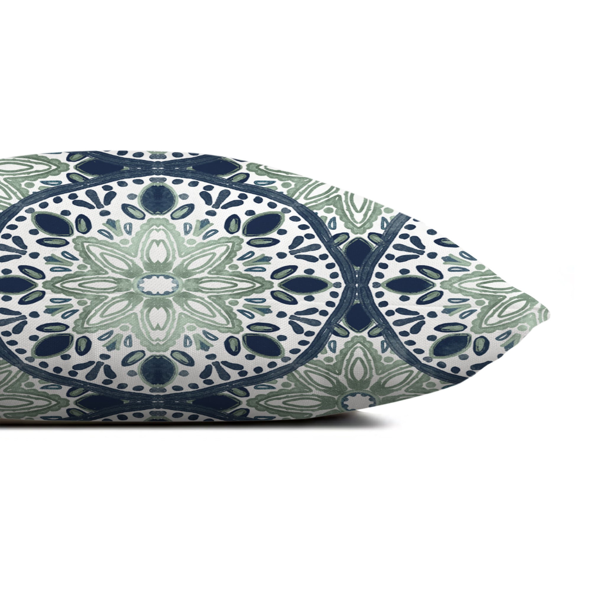 Creative Products Faded Blue Green Medallions 18x18 Indoor / Outdoor Pillow