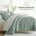 thumbnail image 4 of Noble Linens 7 Piece Bedding Bundle, Reversible Comforter and Patterned Sheet Set, Full, 4 of 7