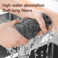 thumbnail image 5 of 10-Pack Bamboo Charcoal Kitchen Dish Cloths, Highly Absorbent Non-Stick Oil Cleaning Rags, Reusable Lint-Free Washcloths for Plates, Cutlery & Countertops, Grey, 5 of 8