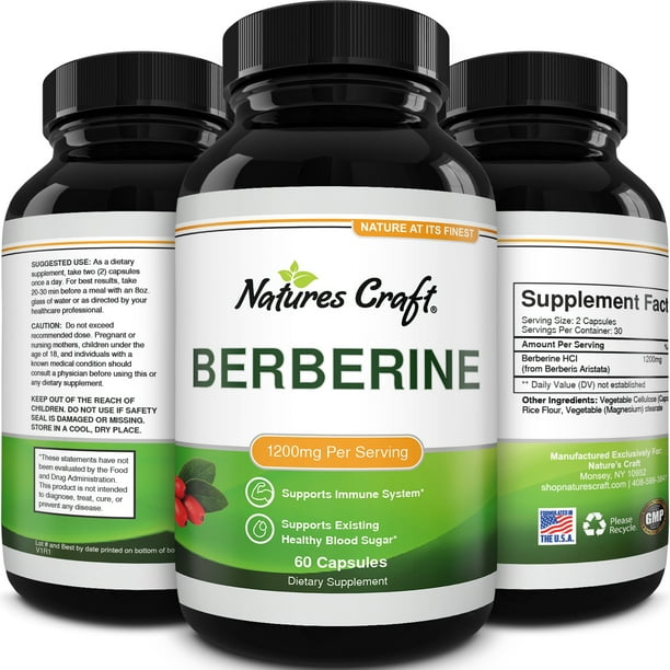 Berberine 1000mg Supplement Berberine HCL Active PK Metabolism