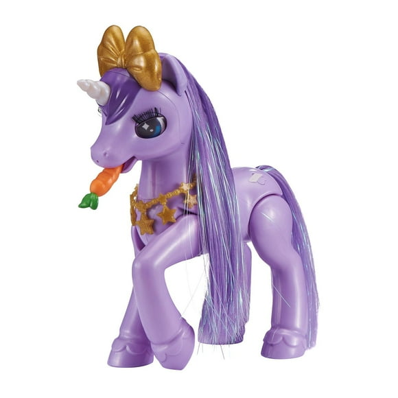 Pets Alive My Magical Unicorn in Stable Battery-Powered Interactive Robotic Toy Playset (Purple Unicorn) by ZURU