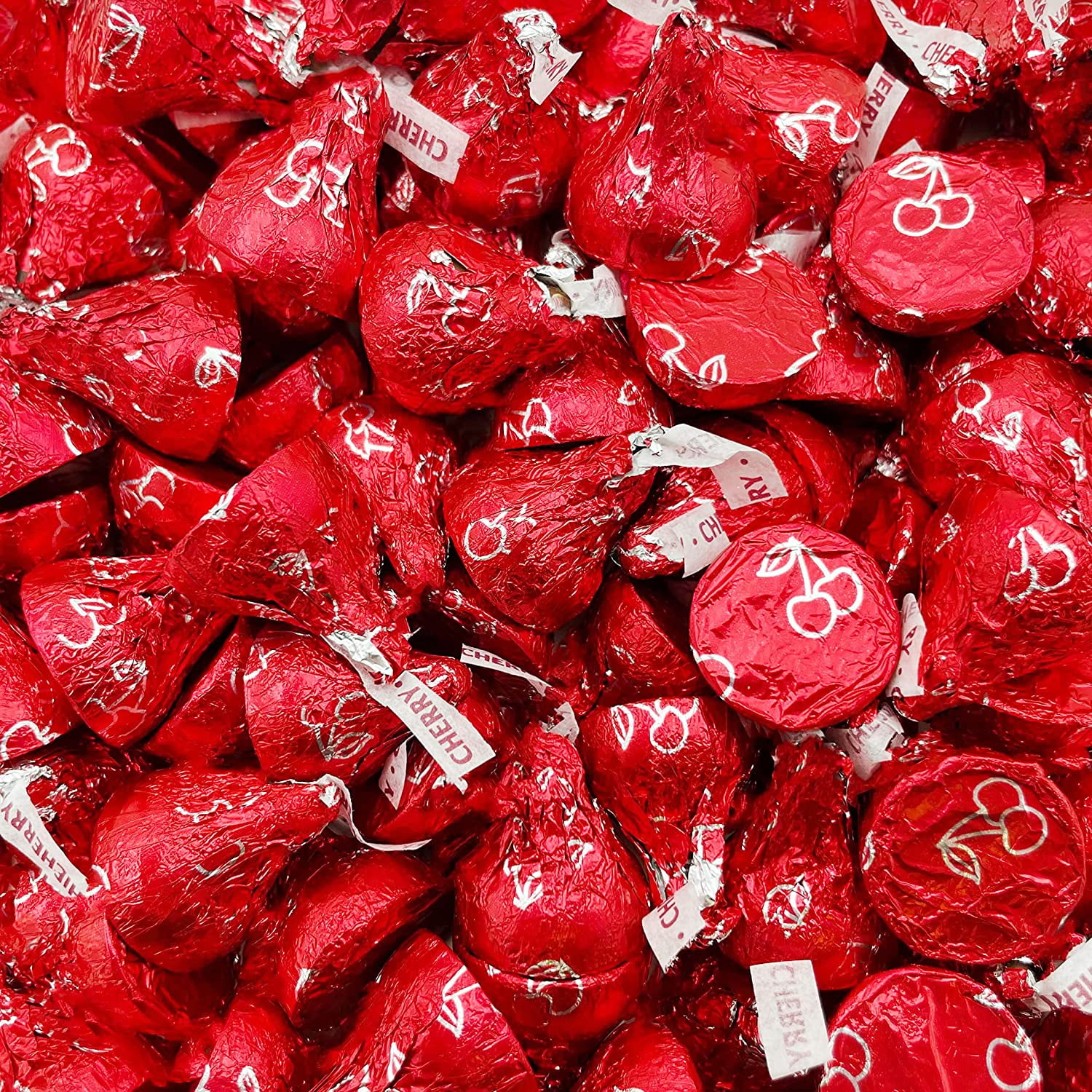 HERSHEY'S KISSES Milk Chocolate Filled with Cherry Cordial Creme Candy, Bulk Pack 2 Pounds