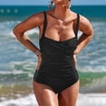 thumbnail image 4 of MSJUHEG Halter Swimwear,Bandeau Bathing Suits,High Cut Swimsuit,Push Up Bathing Suits for Women,Tie Side,Plus Size Swimsuit for Women,One Piece Swimsuits Black XL, 4 of 6
