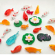 thumbnail image 3 of Juego de juguetes de loto de pez rojo falso de resina Adornos de casa de muñecas en miniatura Animales de jardín de hadas Decoración de paisaje micro, loto pequeño (sin flores) brillar Juguete, 3 of 4