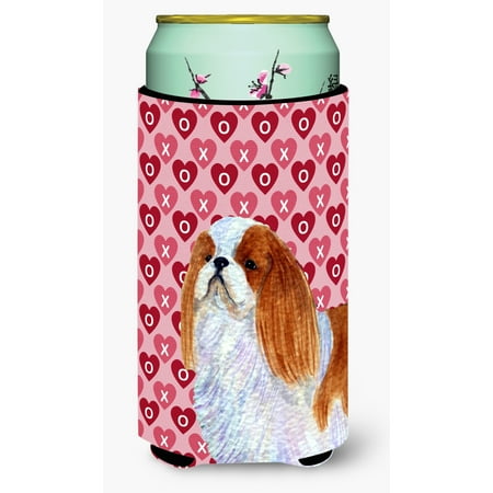 

Caroline s Treasures SS4507TBC English Toy Spaniel Hearts Love and Valentine s Day Portrait Tall Boy Hugger Tall Boy