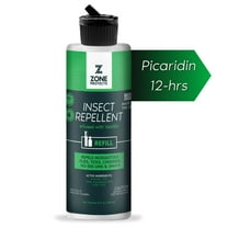 Zone Protects Insect Repellent Spray with Picaridin; 8oz Refill. Picaridin Insect Repellent; DEET-Free, Oil-Free; Repels Ticks, Gnats, Chiggers and Mosquitoes for 12-hrs