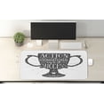 thumbnail image 2 of Saying Computer Mouse Pad, Motto on Trophy Action is the Foundational Key to All Success, Rectangle Non-Slip Rubber Mousepad X-Large, 35" x 15" Gaming Size, Dark Blue Grey White, by Ambesonne, 2 of 2