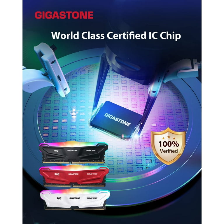 Gigastone 16GB DDR4 RAM Set for Gaming PC, UDIMM 3200MHz Gigastone 16GB DDR4 RAM Set for Gaming PC, UDIMM 3200MHz
