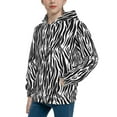 thumbnail image 2 of Pofeuu Zebra Print Teenage Zipper Hoodie Sweatshirts Hooded Casual Jackets With Pocket For Boys Girls-Medium, 2 of 6
