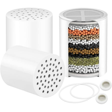 3-pack 20 stages Shower Filter Compatible for Aquabliss SF100/SF220 Showerhead Filter, And Compatible with AquaHomeGroup Replacement Filter Hard Water, Universal Shower Filter