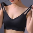 thumbnail image 4 of ByworldtasicNo Boundaries Womens Seamless Wireless Bra Wide Shoulder Strap V Neck Padded Support Bra Closure Daily Breathable Bra, 4 of 5