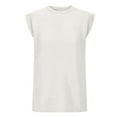 thumbnail image 4 of FAIWAD Womens Cap Sleeve Tank Tops Casual Sleeveless Crewneck T-Shirt Summer Loose Basic Tee Shirts, 4 of 6