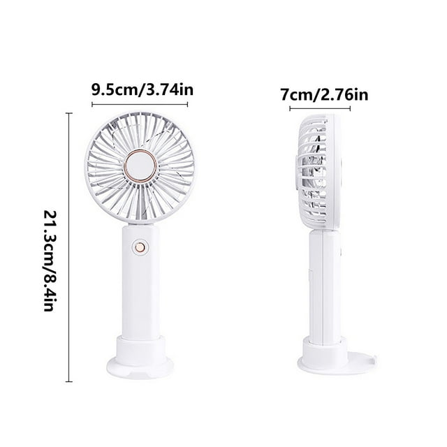 2025 Ventilateur Portatif à Main Petit USB Rechargeable Mini Portable Étudiant Dortoir Bureau Ventilateur Blanc Poudre Bleu en Option