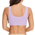 thumbnail image 3 of Full Coverage Wireless Bra Minimalist Back Bra Cotton Back Closure Bra Front Cross Bras for Women Everyday Back Closure Bra Wide Band Back Bra Back Support Bra, 3 of 8