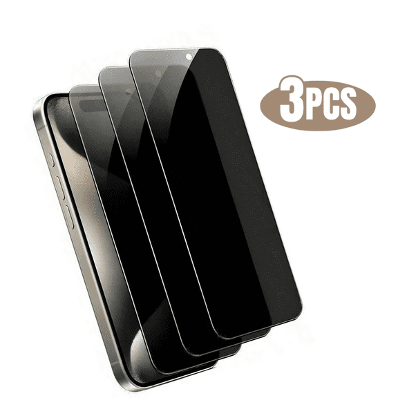 3pack BLUUMTEK for iPhone 15 Plus Privacy Tempered Glass Screen Protector Private Screen Anti-Peep