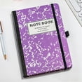 thumbnail image 2 of Haidf Composition Notebook, Wide Ruled Composition Notebooks, Marble Composition Books, 80 Sheets/192 Pages, 8-1/2" x 5-7/10", Hard Cover, Classroom Must Haves, Purple, 2 of 5