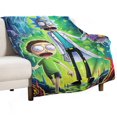 thumbnail image 1 of Manta de Rick & Morty de varios tamaños, súper suave, de tela con superficie vertical, acogedora y cálida, adecuada para cama, sofá, camping, viajes, para todas las estaciones, ligera y compacta, 40, 1 of 8