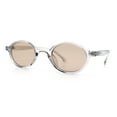 thumbnail image 4 of Hipster Snug Oval Round Thin Plastic Horn Rim Hustler Sunglasses Slate - Brown, 4 of 8