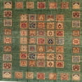 thumbnail image 1 of Ahgly Company Indoor Square Abstract Copper Green Abstract Area Rugs, 5' Square, 1 of 6