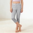 thumbnail image 5 of BRGZLK Girls Capri Leggings Solid Color High Waisted Soft Comfy Athletic Legging Stretch Comfortable Tights for Dance Yoga Workout Running Gray A 4-5 Years, 5 of 8