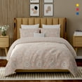 thumbnail image 2 of Color Sense 100% Cotton Printed Duvet Percale Set, Soft Feel, Lightweight & Breathable, 3-Piece Percale Set Queen Lodi, 2 of 9
