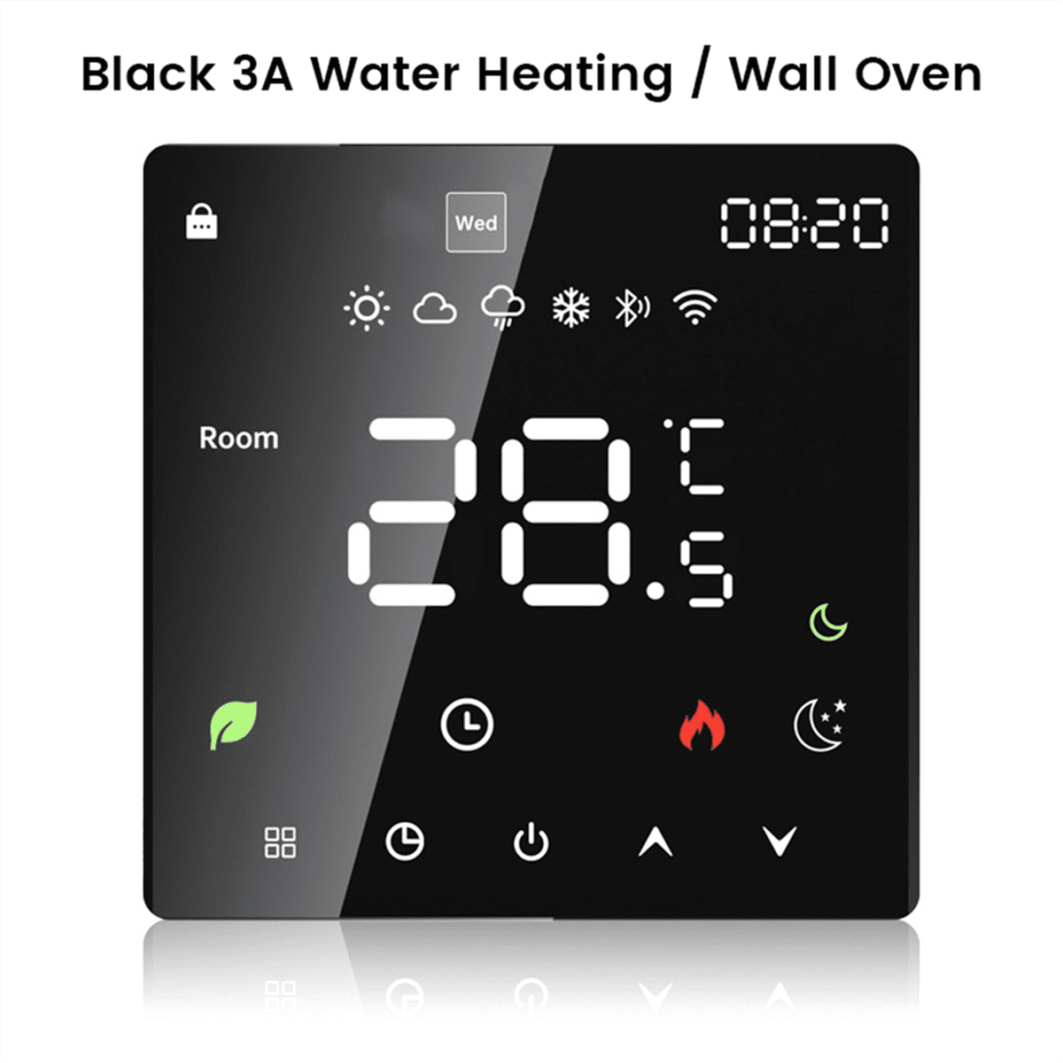 WIFI Graffiti Touch Screen Heating Thermostat Smart Thermostat WIFI Black 3A Plumbing/Wall Hanging Boiler