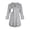 Grey, variant on Gyujnb Notched Split V Neck Maternity Nursing Tunic Side Hidden Cutout Breastfeeding Adjustable Roll Tab 3/4 Sleeve Soft Knit Curved High Low Hem Blouse,S