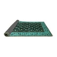 thumbnail image 2 of Ahgly Company Indoor Round Oriental Turquoise Blue Industrial Area Rugs, 4' Round, 2 of 4