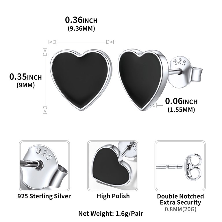 アクセサリー HUMAN MADE Heart Silver Earrings \"Black Human Made - Heart Silver Earrings | HBX - Globally Curated