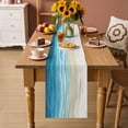 thumbnail image 2 of Teal Summer Beach Table Runner 72 Inches, Coastal Nautical Seaside Ocean Bed Runner Dresser Scarves Tabletop for Indoor Outdoor Parties/Ceremony/Banquet, 13" x 72", 2 of 8