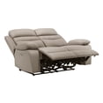 thumbnail image 4 of Lexicon Hancock Leather Power Double Reclining Love Seat in Latte, 4 of 7