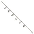 thumbnail image 5 of Sterling Silver Heart & Key Dangle Bracelet, 5 of 5