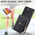 thumbnail image 6 of for Samsung Galaxy S22 Plus Wallet Case, Crossbody Phone Purse with Card Holder for Women, Zipper PU Leather Carrying Cover Gift with Shoulder Strap Kickstand Anti-drop for S22 Plus - Black, 6 of 10