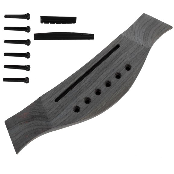 Acoustic Guitar Bridge Pin Saddle Nut Repair Kit Brown Plastic Replacement Accessories Set