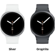 Samsung Galaxy Watch8 44mm Bluetooth Smart Watch, International Version, Silver, White Band