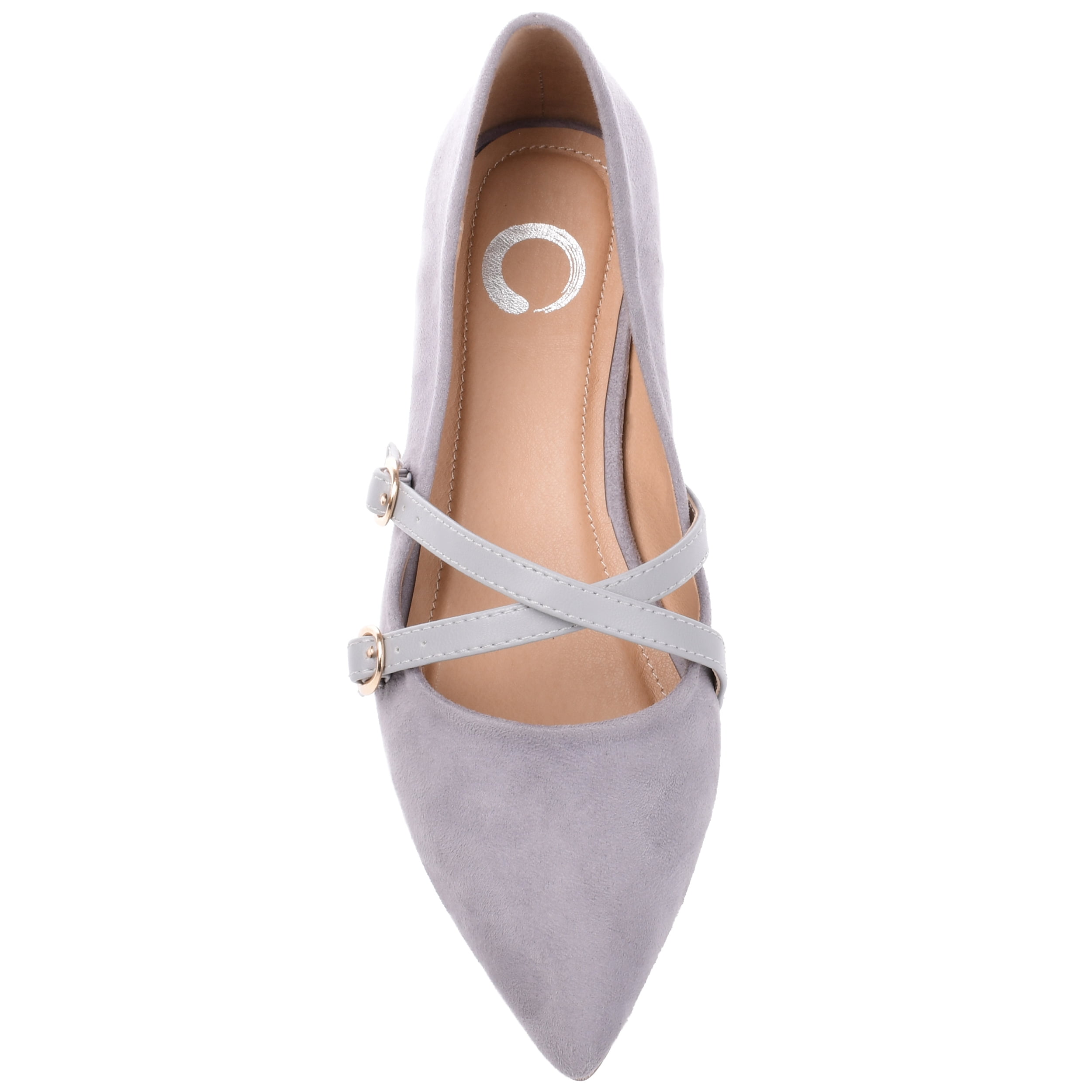 Journee Womens Patricia Slip On Pointed Toe Ballet Flats, Widths Available