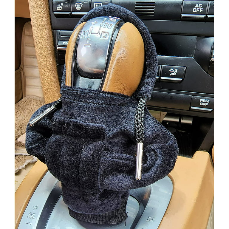 Soft Shift Knob Cover Creative Car Styling Hoodie Handle Washable Handle Hoodie  Cover Knob Funny Car Interior Accessories