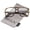 White, variant on zerouv - classic flat top metal accented temples clear lens square aviator glasses 56mm - 56mm