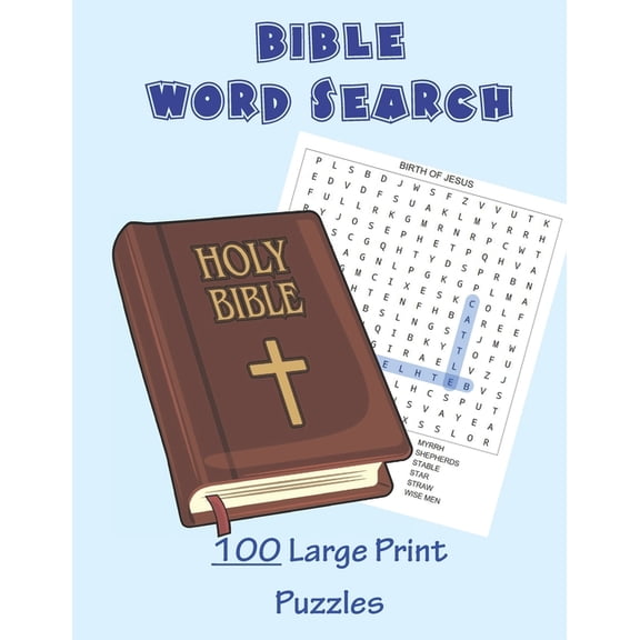 Bible Word Search - 100 Large Print Puzzles (Paperback)(Large Print)