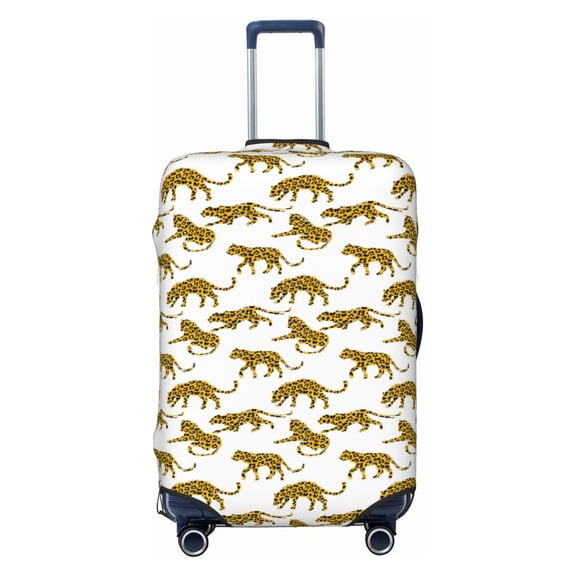Kdxio Leopard Print Pattern Luggage Cover for Travel,Elastic and Durable,Fits 18-32 Inch,-No luggage included