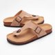 thumbnail image 1 of Chanclas de corcho para mujer, sandalias planas de corcho suave, chanclas de playa de moda de verano, sandalias de tiras cómodas unisex para el hogar, 1 of 5