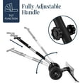 thumbnail image 5 of 36in Galvanized Blade Heavy-Duty 2-Wheel Snow Pusher Hand Plow for Snow Removal w/Wheels, Adjustable Handle, Blade Angle - Silver, 5 of 14