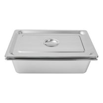 TFCFL Perforated Pan Hotel Pan Steam Table Pan 201 Stainless Steel Food Tray with Lid