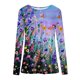 thumbnail image 5 of Camiseta suelta estampada a la moda para mujer, blusa de manga larga, cuello redondo, camisetas informales Pompotops  FGAJ5668, 5 of 6
