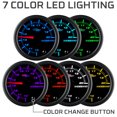 thumbnail image 4 of GlowShift | 2-1/16 (52mm) Tinted 7 Color Series Wideband Air Fuel Ratio Gauge for Cars and Trucks, 4 of 6